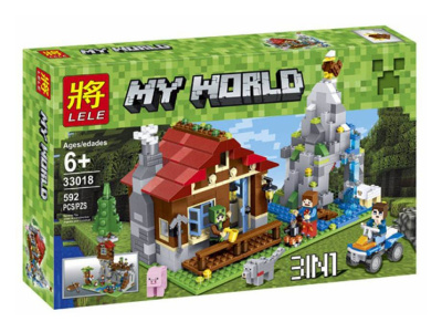 Конструктор Майнкрафт «Хижина в горах 3 в 1»