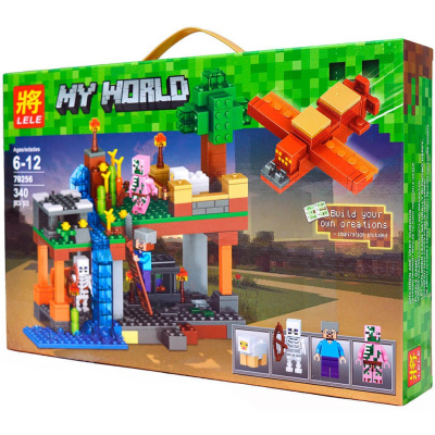 Конструктор Minecraft My World «Воздушная гавань с самолётом»