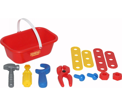 Игровой набор Полесье Механик (12 элементов) в корзинке