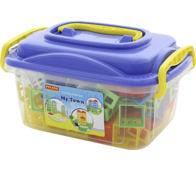 Конструктор Полесье Построй свой город (180 элементов) в контейнере