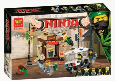 Конструктор Ninja Movie «Ограбление киоска в Ниндзяго Сити»