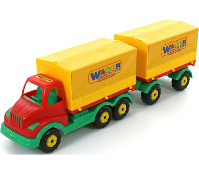 Бортовой автомобиль Полесье тентовый с прицепом Муромец