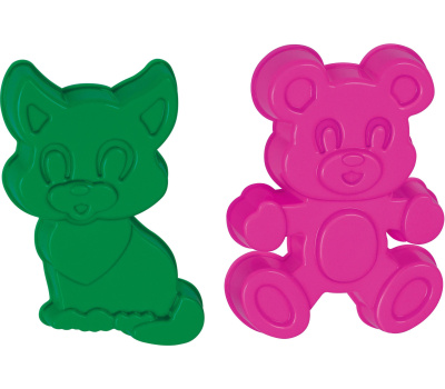 Набор формочек Полесье котенок и медведь