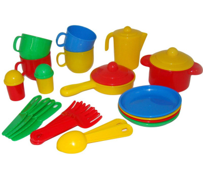 Игровой набор детской посуды Полесье Хозяюшка на 4 персоны Игровой набор детской посуды Полесье Хозяюшка на 4 персоны