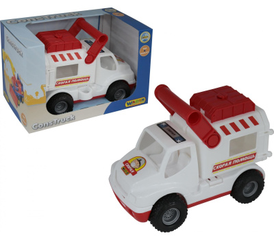 Автомобиль Полесье КонсТрак скорая помощь (в коробке)