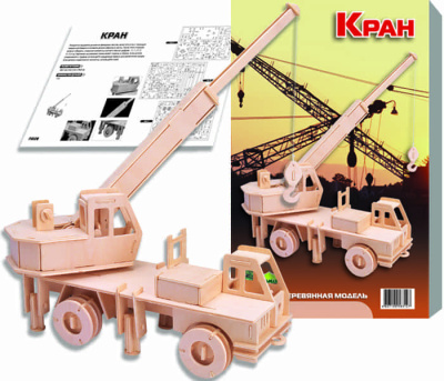 Сборная модель Мир Деревянных Игрушек Кран Сборная модель Мир Деревянных Игрушек Кран