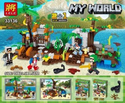 Набор 2 мини-конструктора Minecraft "Остров"