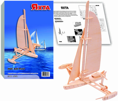 Сборная модель Мир Деревянных Игрушек Яхта (серия П)