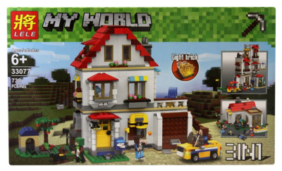 Конструктор Майнкрафт «Элитный частный дом 3 в 1»